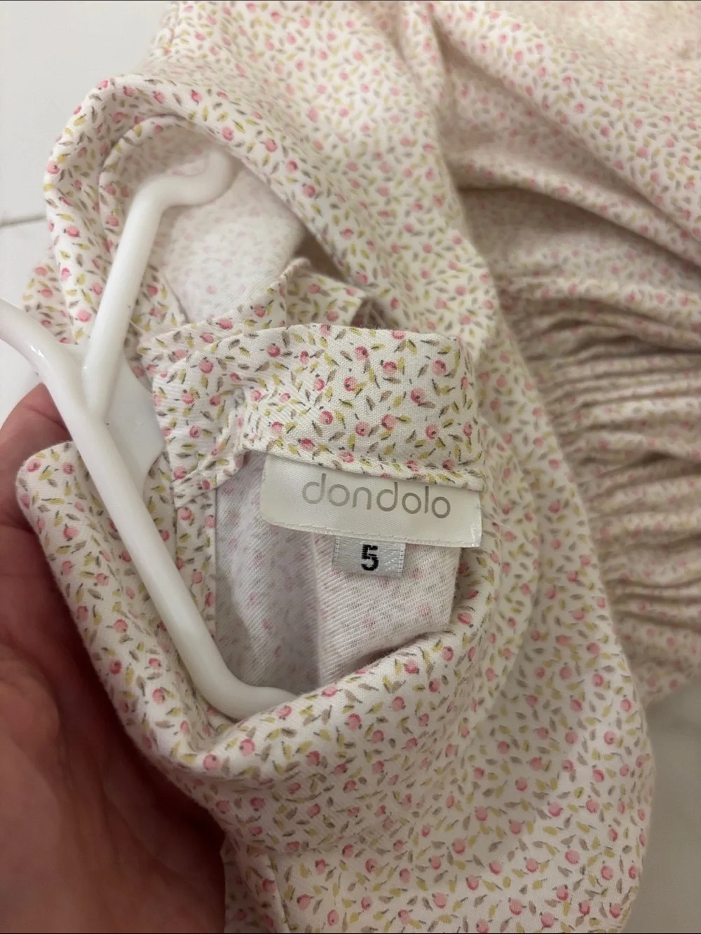 Girls' Pink Floral Long-Sleeve dondola dress, or oversized blouse